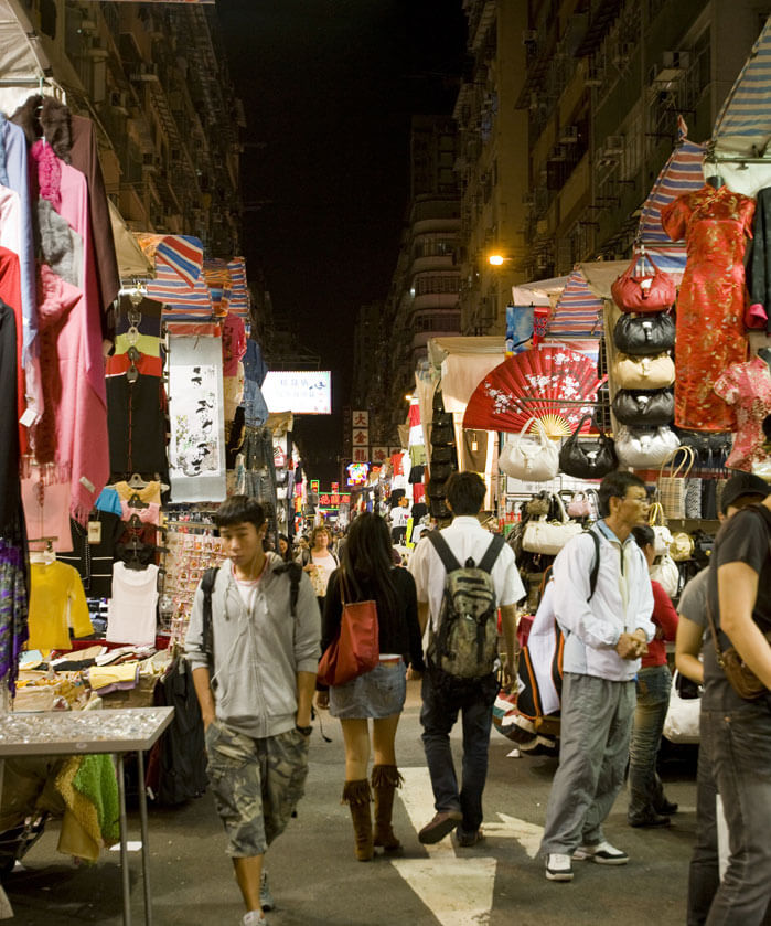 Ladies Market for Shopping in Mongkok Hong Kong