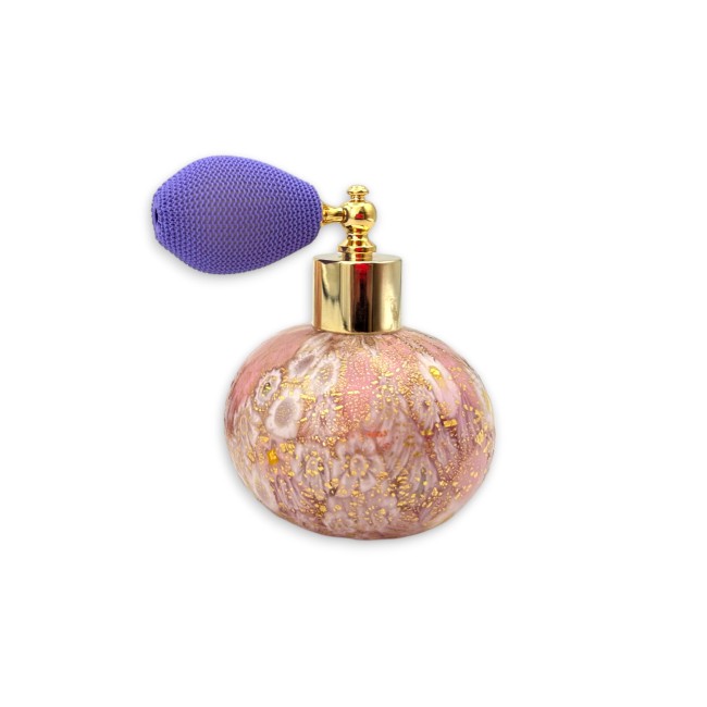 AUDREY - Perfume bottle with vaporizer in Murano glass with gold and Murrine