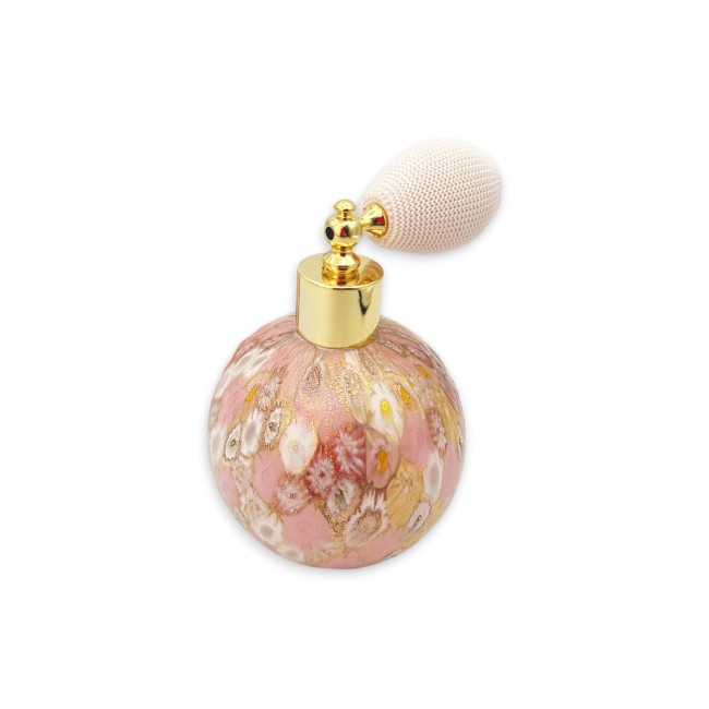 AUDREY - Perfume bottle with vaporizer in Murano glass with gold and Murrine