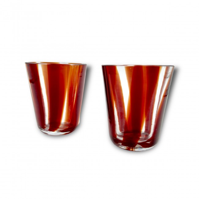 CANNE - Pair of Murano glass glasses with "Canne"
