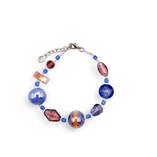CAPRI - Elegant spring bracelet AMETHYST and LILAC in Murano glass