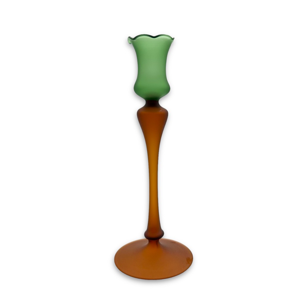DALIA - Modern candle holder in SATIN Murano glass