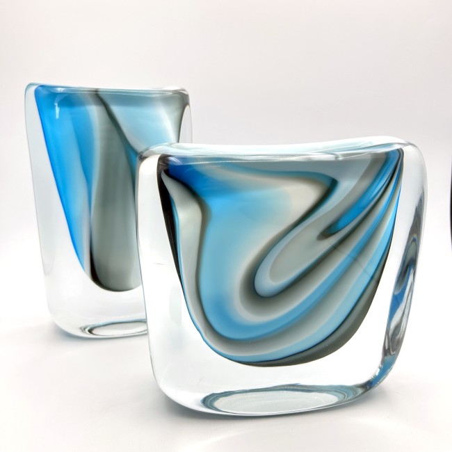 ONDA - Submerged gray aquamarine vase