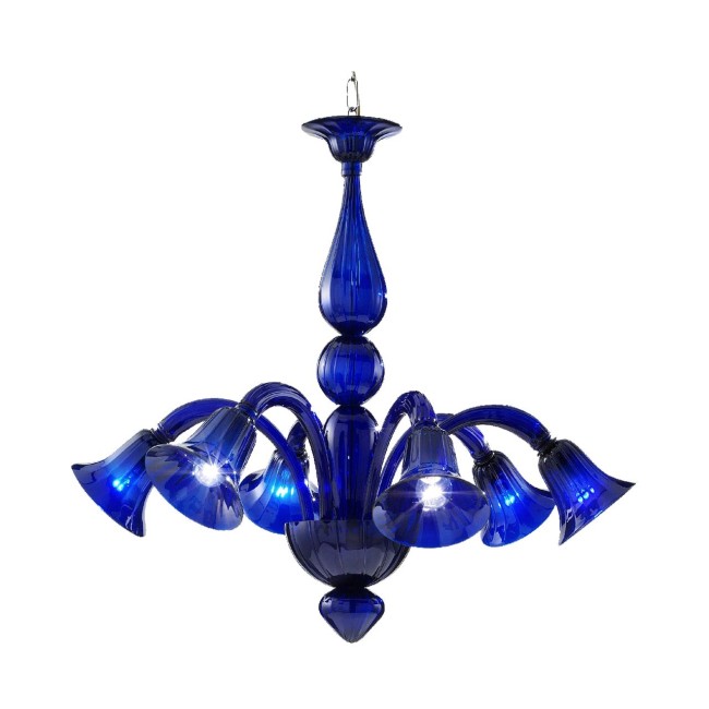 GIULY - Blue colored glass chandelier