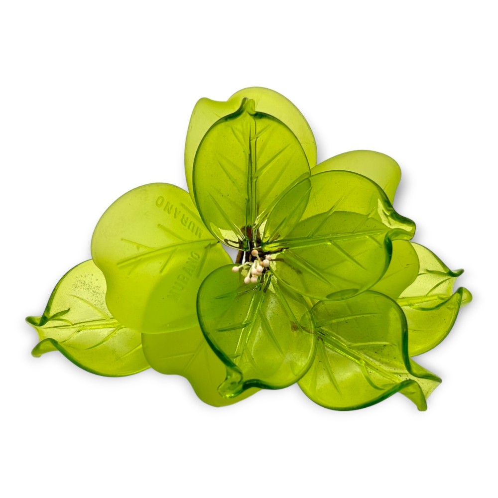 GRASS GREEN ORCHID - Murano glass table flower