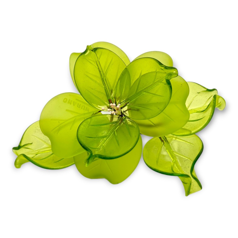 GRASS GREEN ORCHID - Murano glass table flower