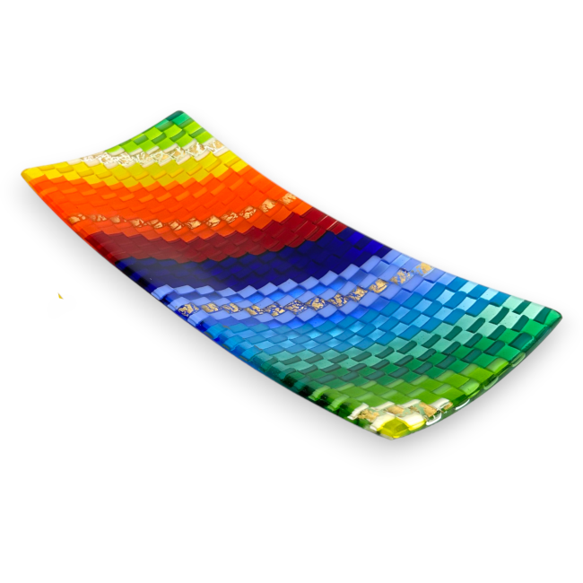 IRIDE - Decorative trays in multicolored glass