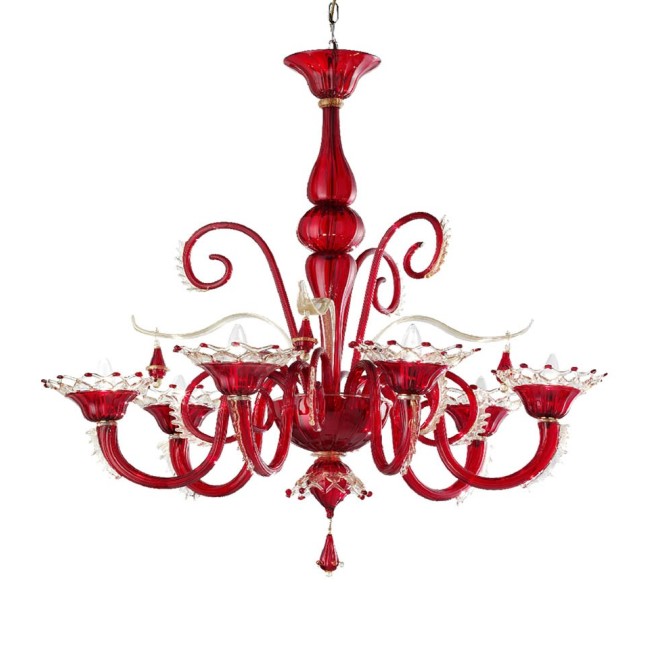 LAGUNA - Venetian red style chandelier