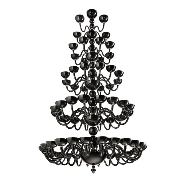 MARBELLA - Black pastel glass chandelier