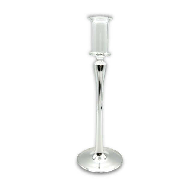 MIMOSA - CRYSTAL candle holder with mirror effect in Murano Glass
