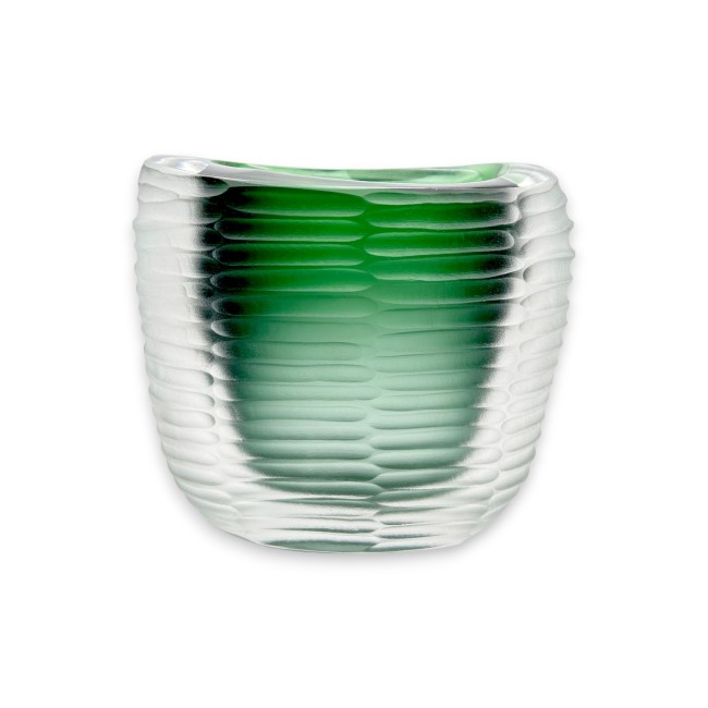 MONTERO - Modern emerald GREEN wrought vase