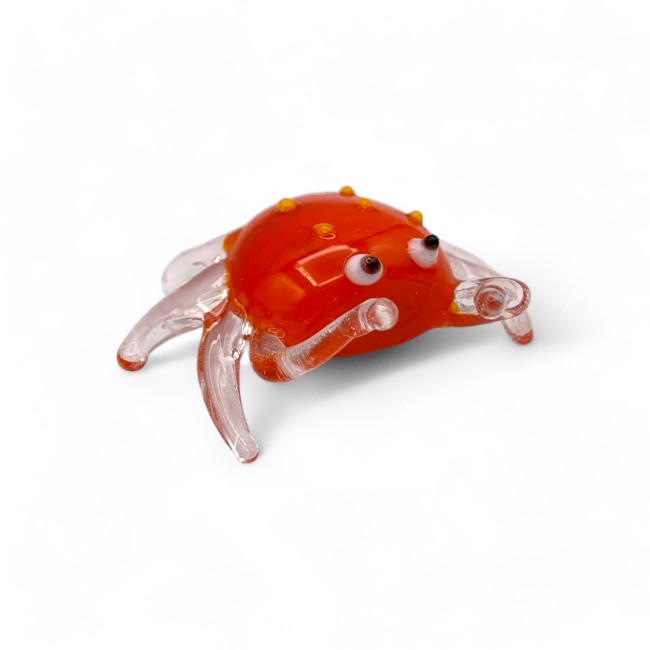 ORAZIO - Nice orange little crab in Murano glass