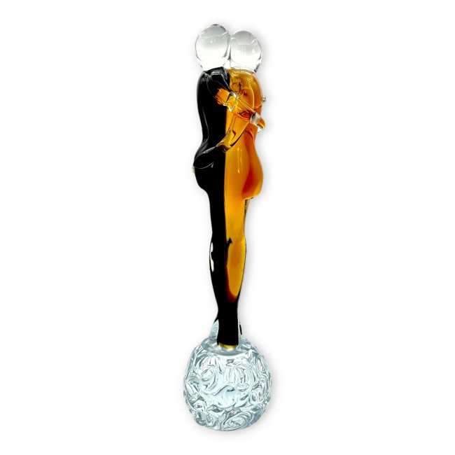PASSION - Black and amber "Lovers" design statue