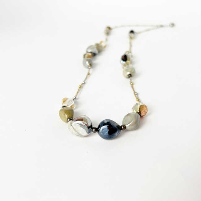 REMBRANDT - Modern necklace with multiform pearls