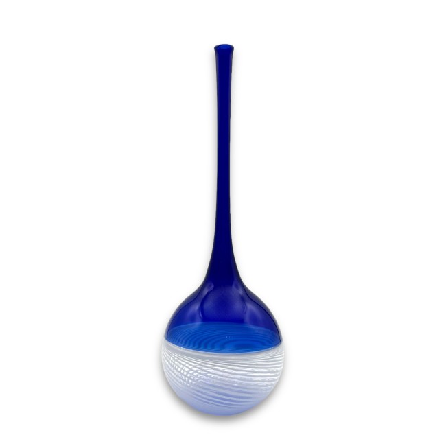 RENE' - BLUE Murano glass small vase with long neck