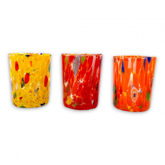 RIO - Set of 6 ASSORTED COLORS liqueur glasses in Murano glass - Corporate Gift