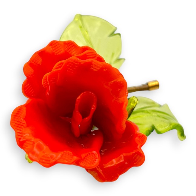 ROSEBUD - ORANGE table flower in Murano glass