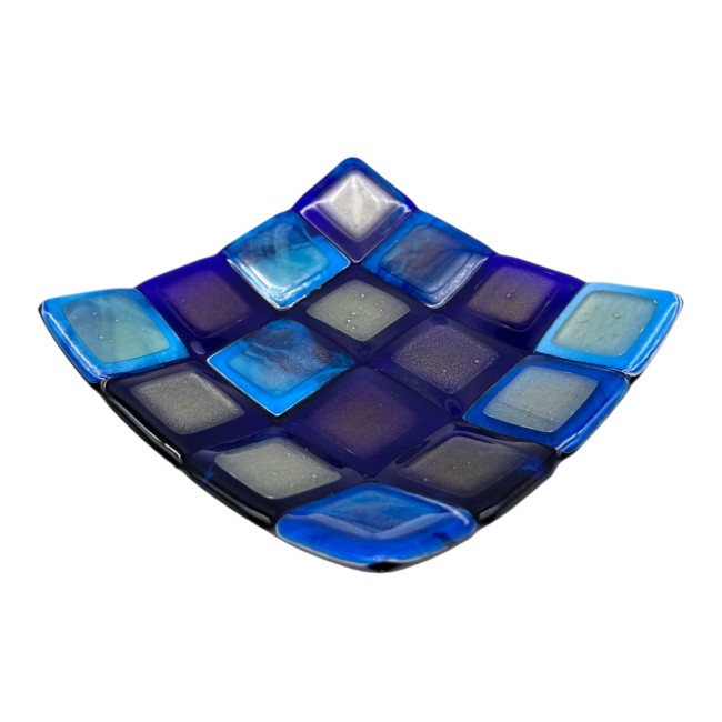 RUBIK - Dish, modern blue...