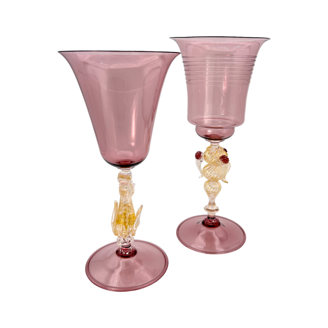 SQUERO - Goblets in blown glass for collection